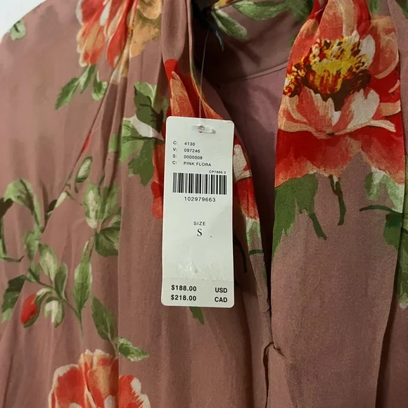 Anthropologie - The Somerset Long-Sleeve Mock-Neck Chiffon Maxi Dress - Picture 6 of 6